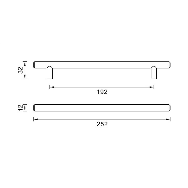 FURNITURE HANDLE 303/192 MAT NI