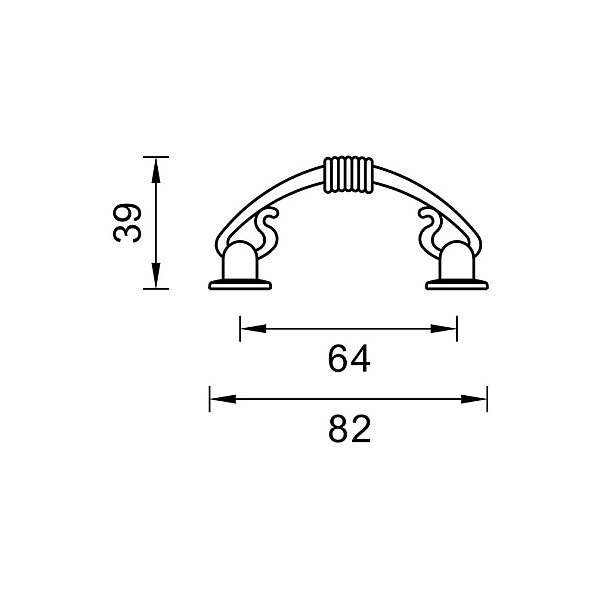 FURNITURE HANDLE JH1554 AB AGED BRASS