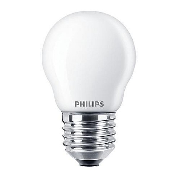 LED lemputė PHILIPS. P45. E27. 6.5 W. 806 lm. 2700 K