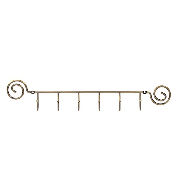 HANGER 6 HOOKS480X40.3X90.5ANTIQUE BRASS