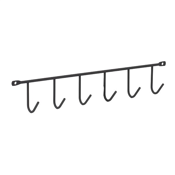 HANGER 6 HOOKS 370X59X39 BLACK 0309560