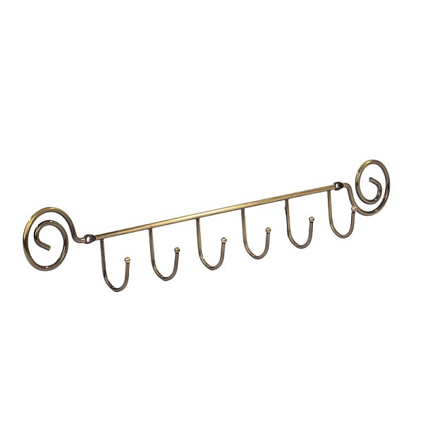 HANGER 6 HOOKS480X40.3X90.5ANTIQUE BRASS