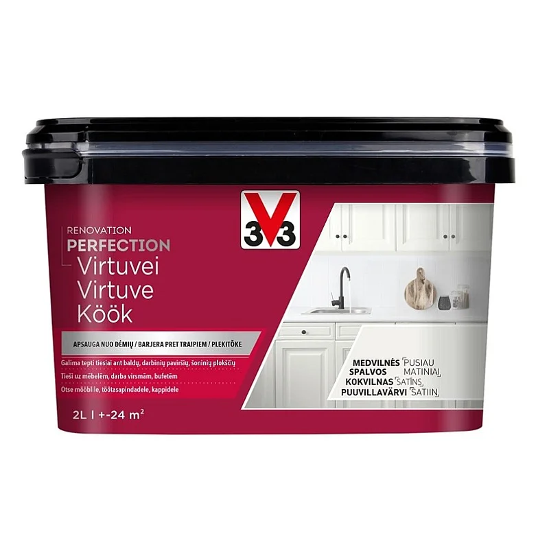 Emaliniai dažai V33 Perfection Kitchen. 2 l. medvilnės