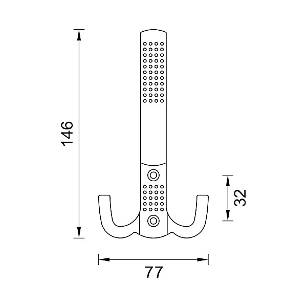 Drabužių pakaba Domoletti Z-355. 1 vnt.. nikelio