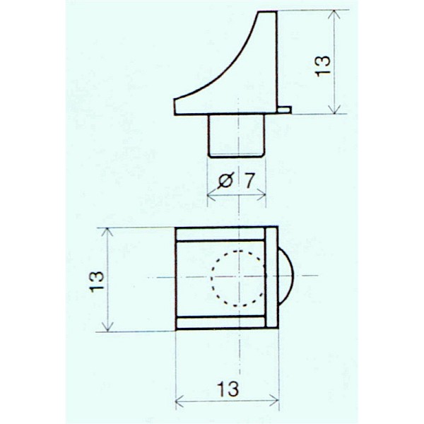 Laikikliai HAUSHALT F5-10A/S29. 13×13 mm. juoda. 50 vnt.