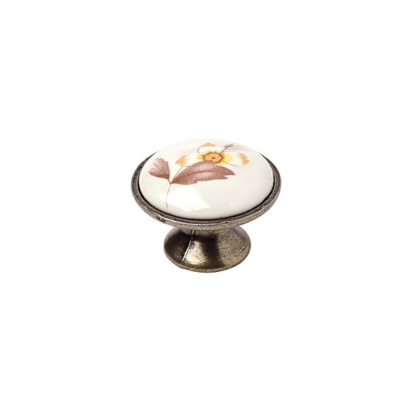 FURNITURE KNOB D30 7-814.44 ANT BRASS