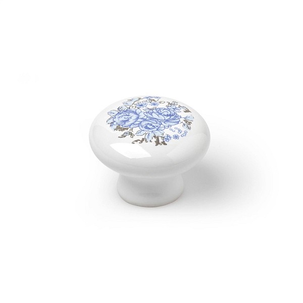 FURNITURE KNOB D35 7-821.35.08 BLUE FLO