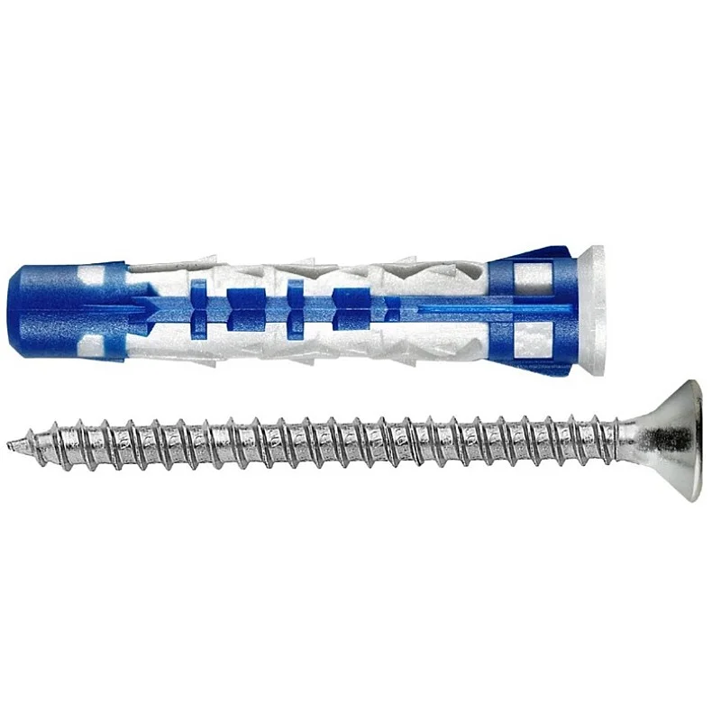 NYLON PLUG WIT SCR 8X35 BLUEFIX50PCS