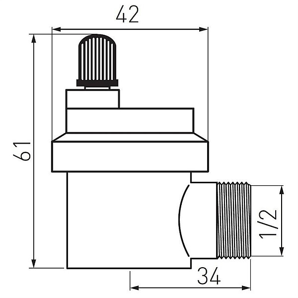 AUTOMATIC VENT LATERAL 1/2NL