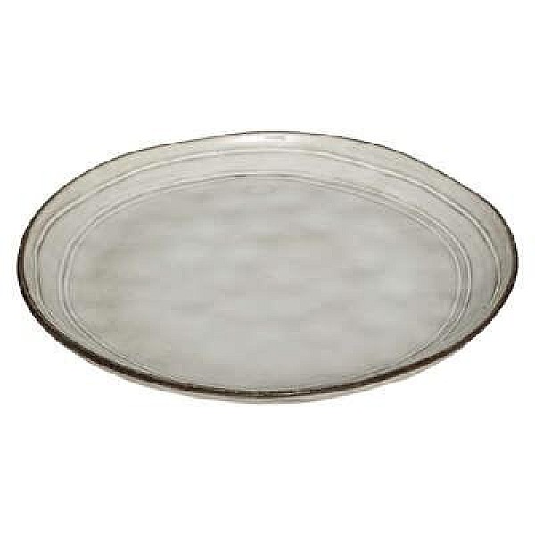 FLOWER GREY DIN PLATE 26CM