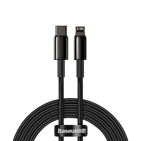 CABLE TYPE-C TO LIGHTNING 20W 2M BLACK