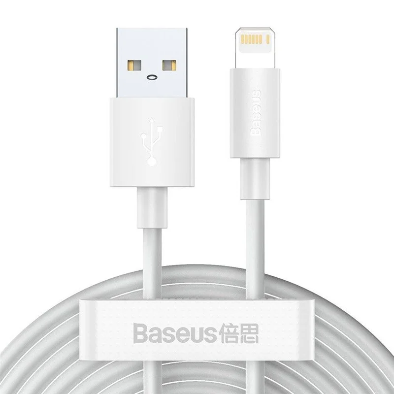Adapteris BASEUS USB Type A M. Lightning M. 1.5m. balts Adapteris BASEUS USB Type A M. Lightning M. 1.5m. balts