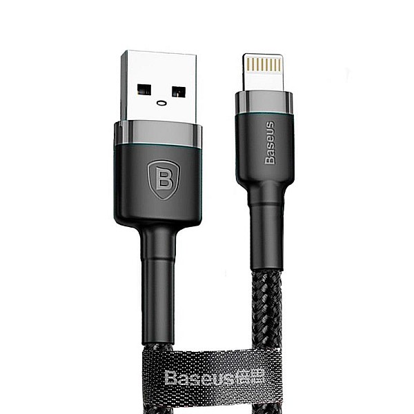 Vads BASEUS USB TypeA M. Lightning M. 1m melns CALKLF-BG1