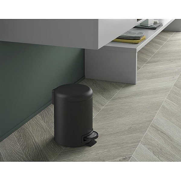 POTTY PEDAL BIN 3 LT MATT BLACK