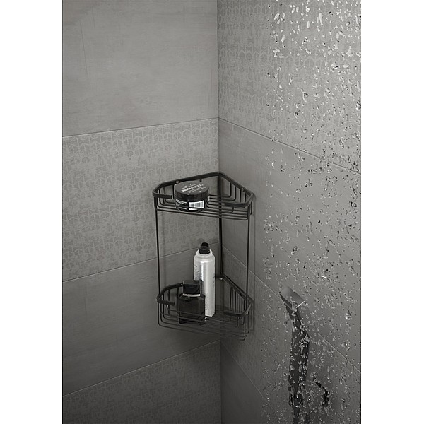 CORNER SHOWER BASKET MATT BALCK