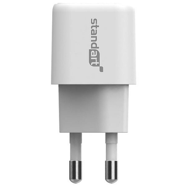 Lādētājs Standart GT-MJ65. USB/USB Type-C. balta