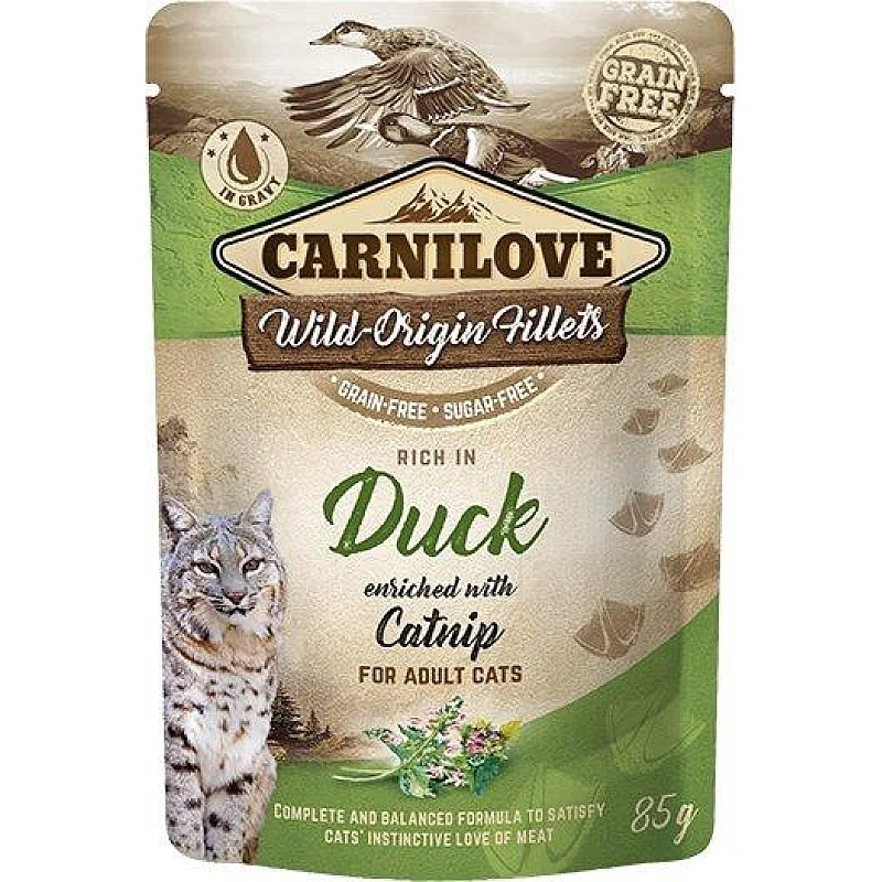 Mitrā kaķu barība Carnilove Rich in Duck Catnip. 0.085 kg