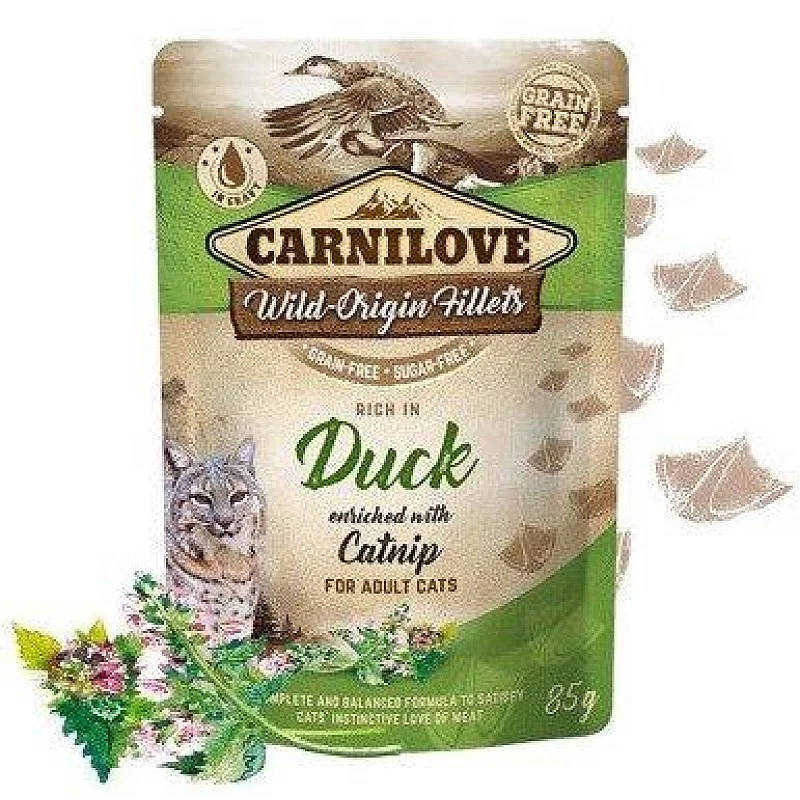 Mitrā kaķu barība Carnilove Rich in Duck Catnip. 0.085 kg Mitrā kaķu barība Carnilove Rich in Duck Catnip. 0.085 kg