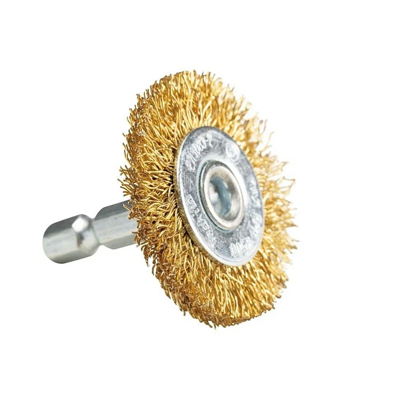 WIRE WHEEL BRUSH (BRASS COATED) WIRE WHEEL BRUSH (BRASS COATED)
