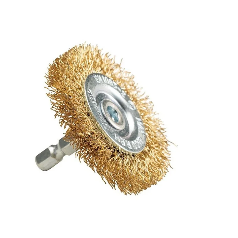 WIRE WHEEL BRUSH (BRASS COATED) WIRE WHEEL BRUSH (BRASS COATED)