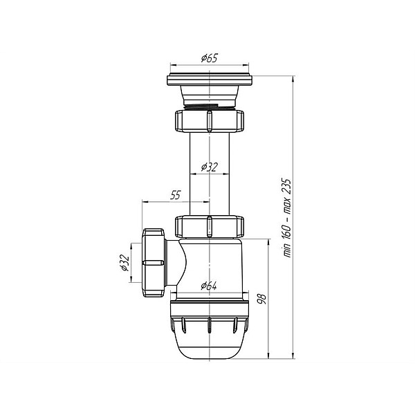 SIPHON FOR WASHBASIN 1 1/4