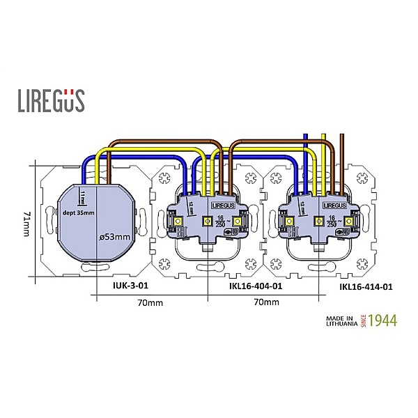 Kištukinis lizdas. USB A+C kroviklis Liregus Epsilon. smėlio