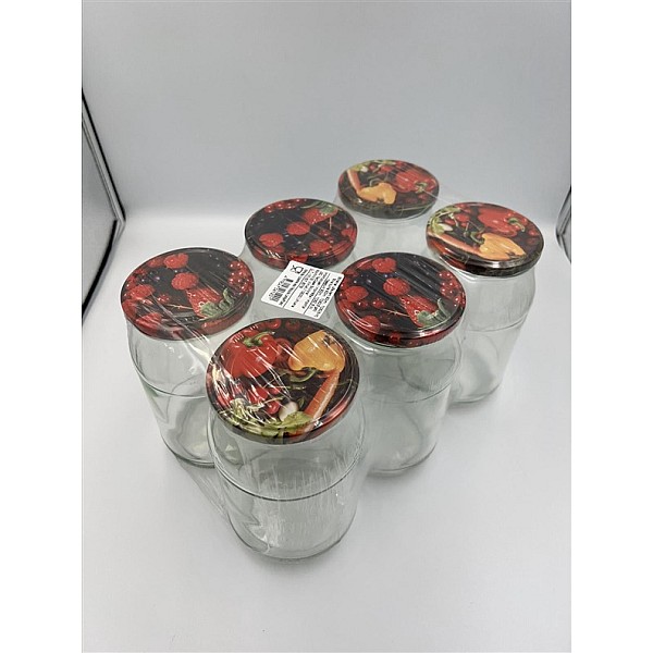 JAR 720ML WITH LID 82MM 6PCS