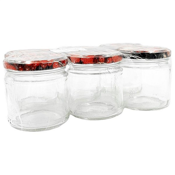 JAR 210ML WITH LID 66MM 6PCS