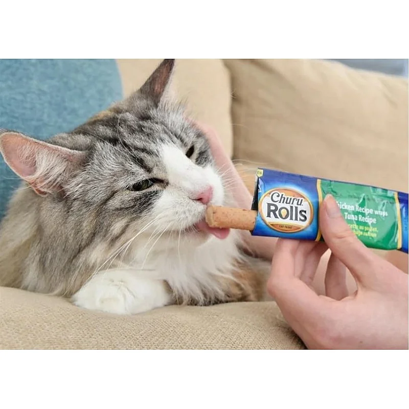 Skanėstas katėms Churu Rolls Chicken & Tuna 0.04 kg. 4 vnt.