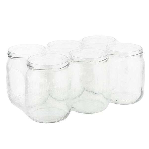 JAR 540ML 6PCS WITHOUT LID 82MM