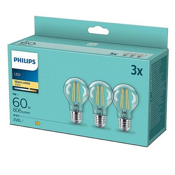 Spuldze Philips. silti balta. E27. 7 W. 806 lm