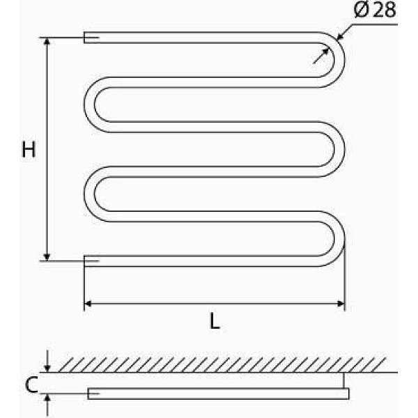 STAINLESS STEEL TOW HEATER EN600SD BLACK