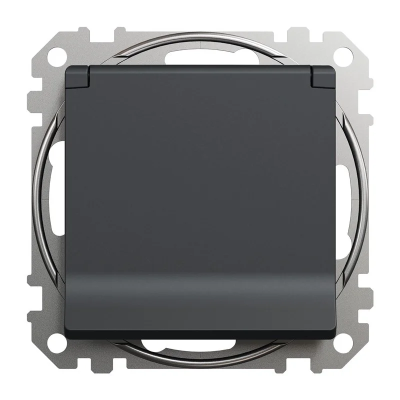 Kištukinis lizdas SCHNEIDER SEDNA DESIGN. antracito sp..IP44 Kištukinis lizdas SCHNEIDER SEDNA DESIGN. antracito sp..IP44