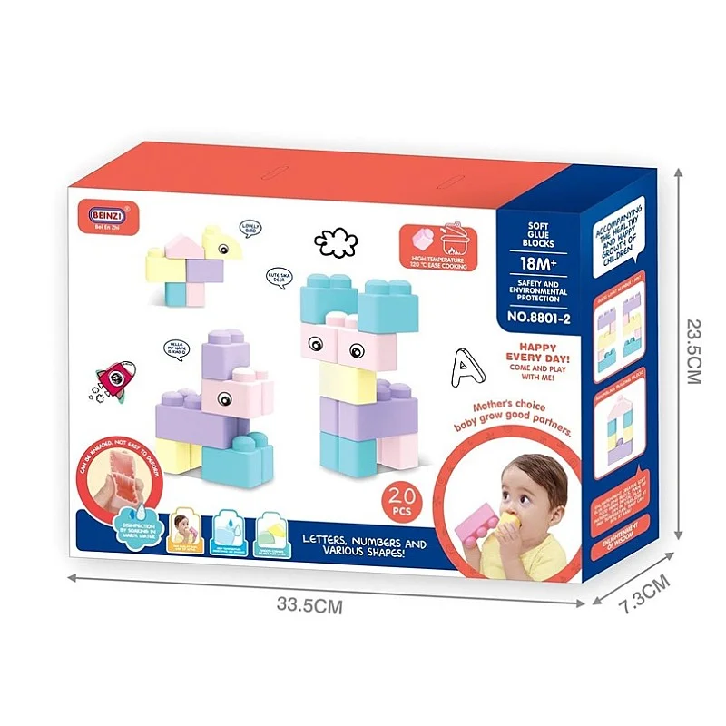 TOY CONSTR BABY 20PCS 8801-2
