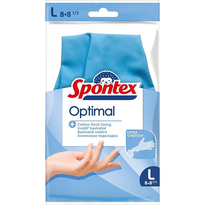 LATEX GLOVES SPONTEX OPTIMAL L