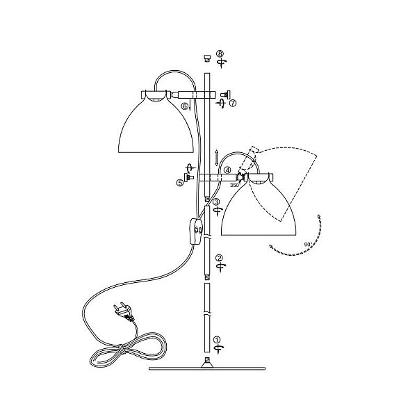 Stāvlampa Domoletti Double. 80 W. 2xG9