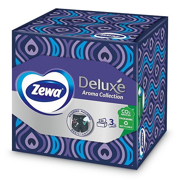 Vienkartinės servetėlės ZEWA DELUXE AROMA. 3 sl.. 60 vnt.