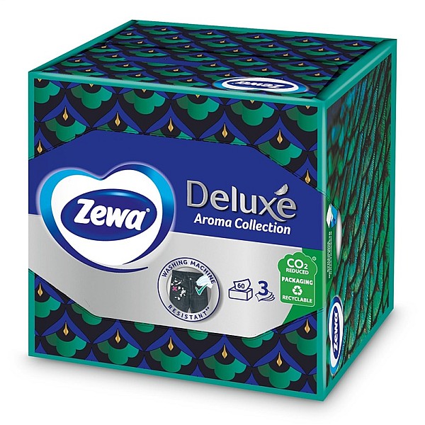 Vienkartinės servetėlės ZEWA DELUXE AROMA. 3 sl.. 60 vnt.