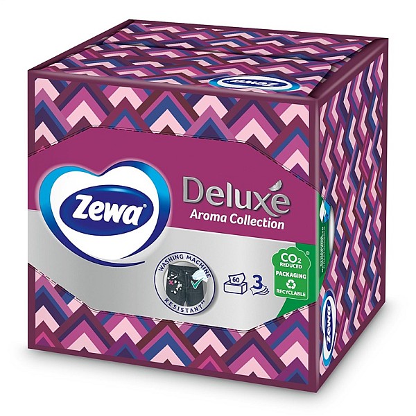 Vienkartinės servetėlės ZEWA DELUXE AROMA. 3 sl.. 60 vnt.