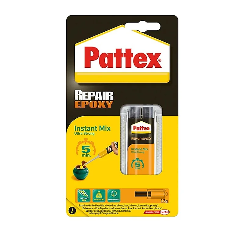 Līme epoksīda Pattex Repair Epoxy 5 min. 11 ml Līme epoksīda Pattex Repair Epoxy 5 min. 11 ml