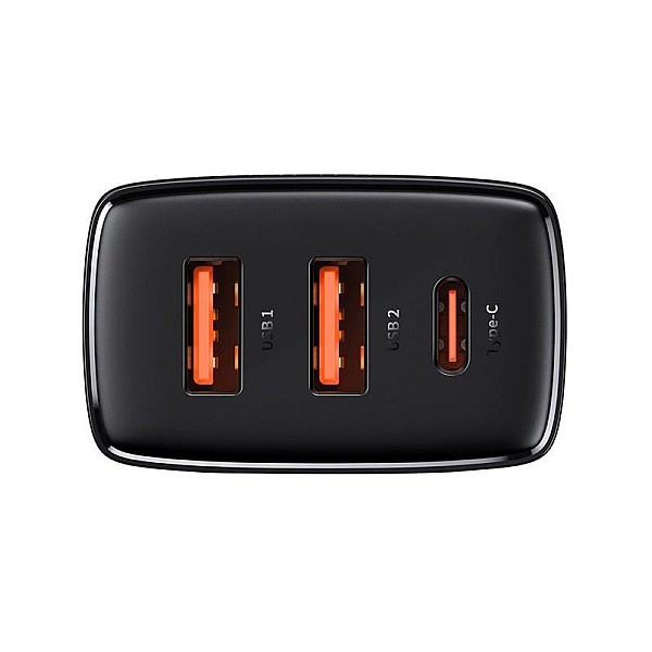 CHARGER BASEUS USB-C/USB-AX2 30W BLACK