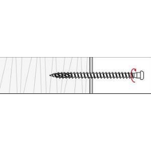 WOOD SCREWS WKLC 5X50/40MM.ZN TX