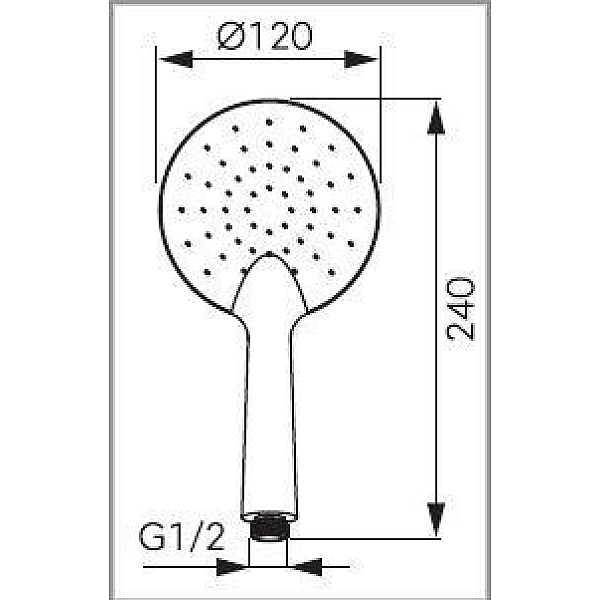 Dušas galviņa Ferro Phila S175BL. melna. 120 mm