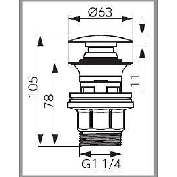 BOTTOM VALVE S289BL-B BLACK