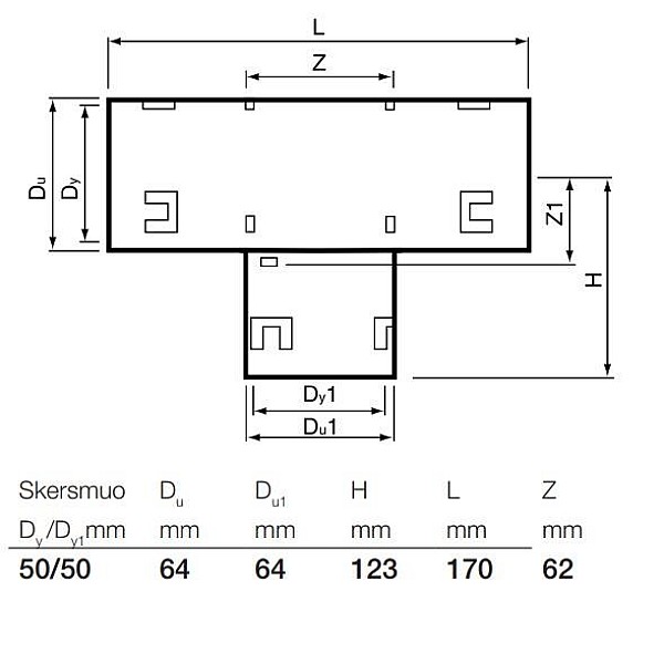 DRAINAGE T-PIECE 50MM