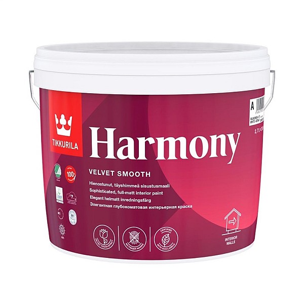 Akriliniai dažai Tikkurila Harmony A. balti. 2.7 l