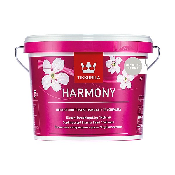 Akriliniai dažai Tikkurila Harmony. C bazė. matiniai. 2.7 l