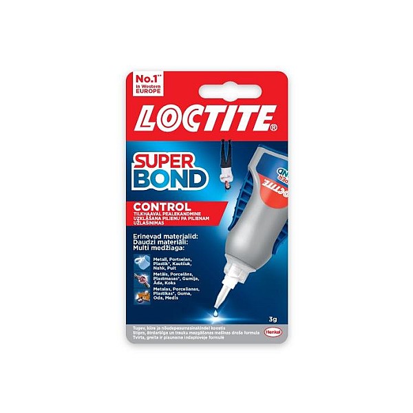 Klijai universalūs Loctite Super Bond Control. 3 g