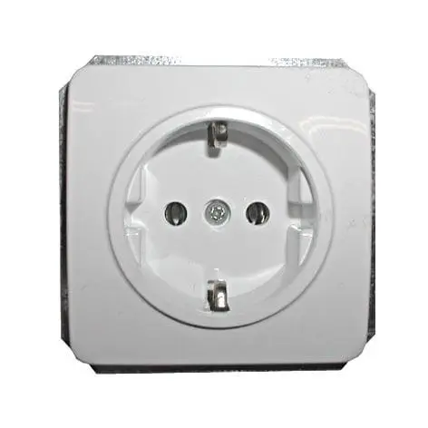 Kištukinis lizdas VILMA LX200. su įžeminimu. baltos spalvos