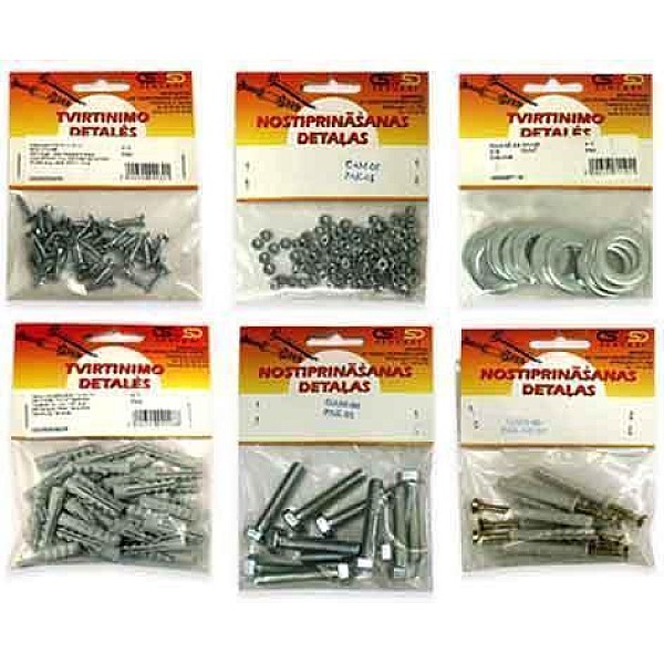 SCREWS DIN933 M10X60 ZN 6 PCS.